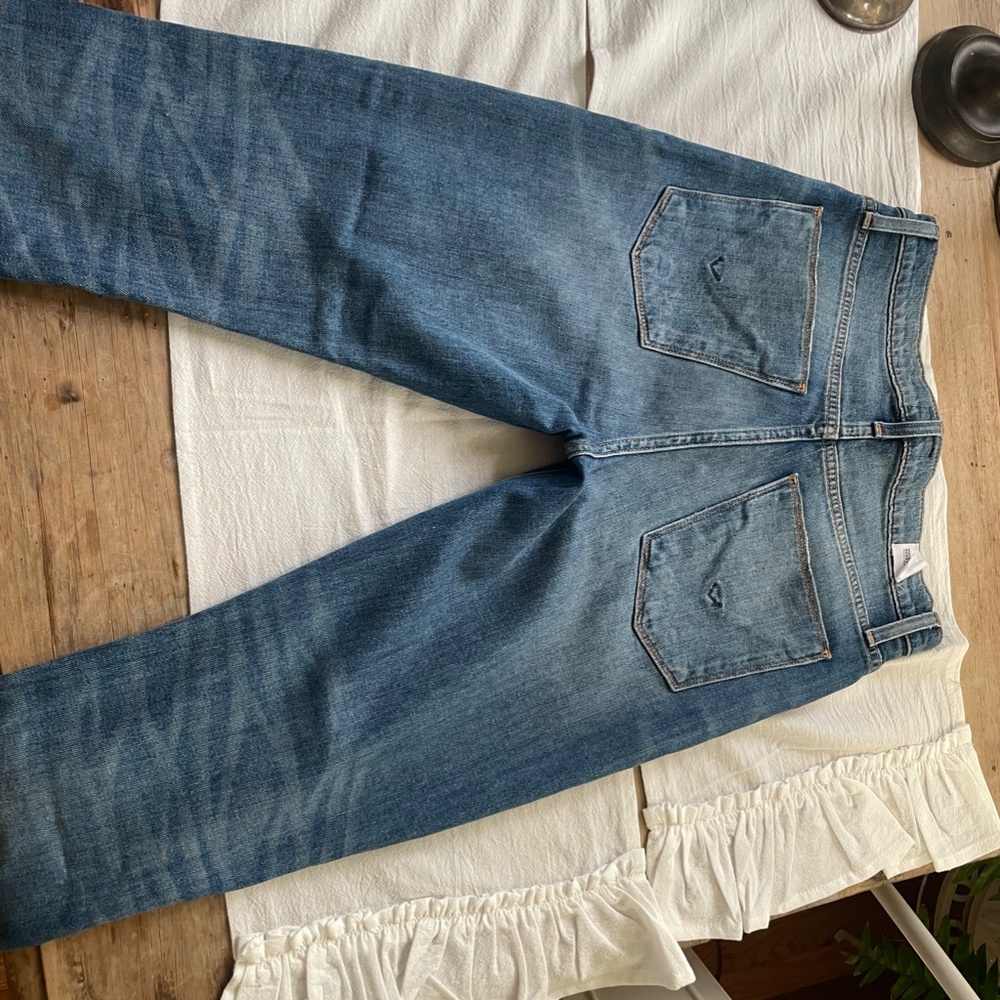 Hudson Zooey High Rise Straight Crop Distressed denim NEW - Picture 4 of 9